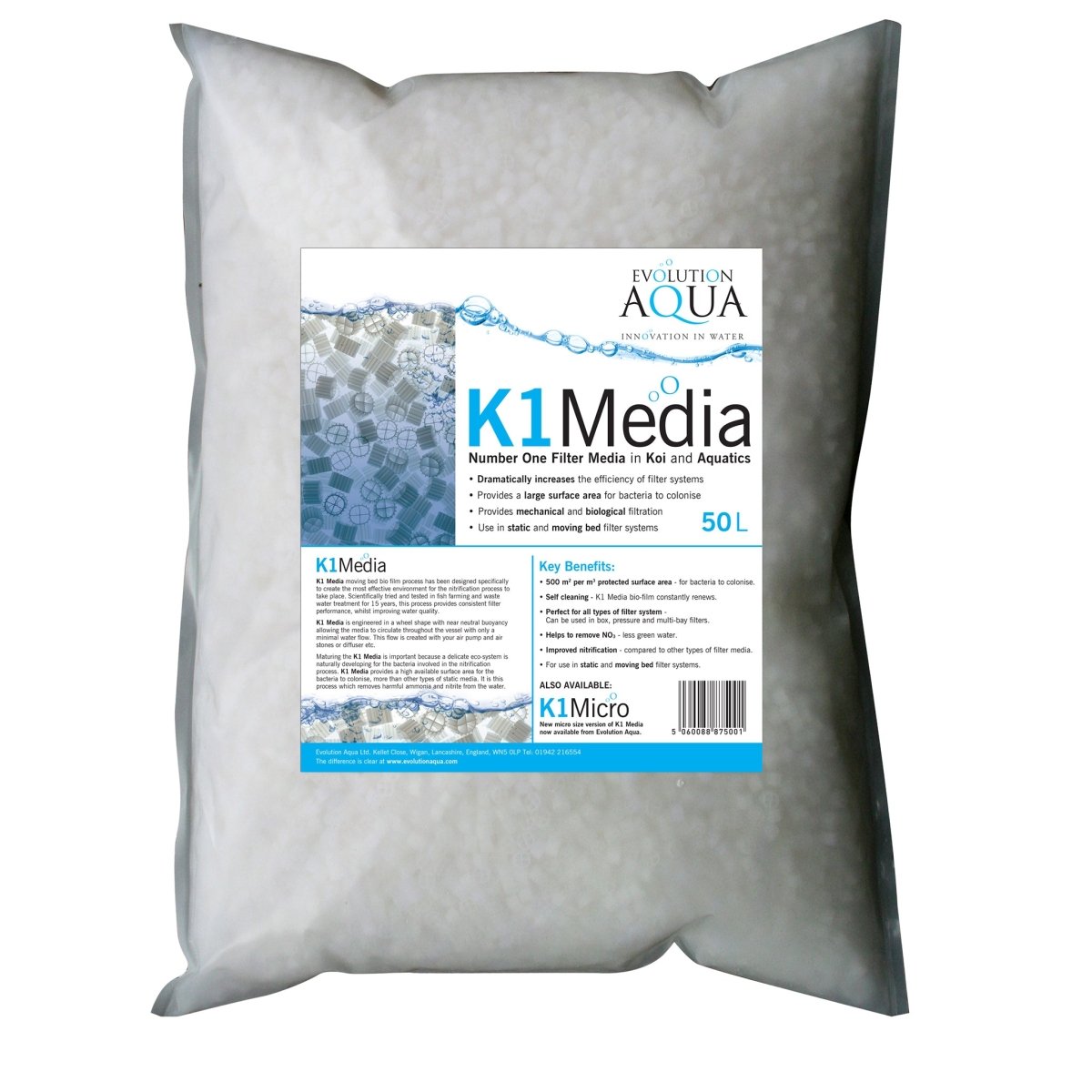 Filter Media - Evolution Aqua K1 Filter Media - Evolution Aqua - Kitsu Koi -