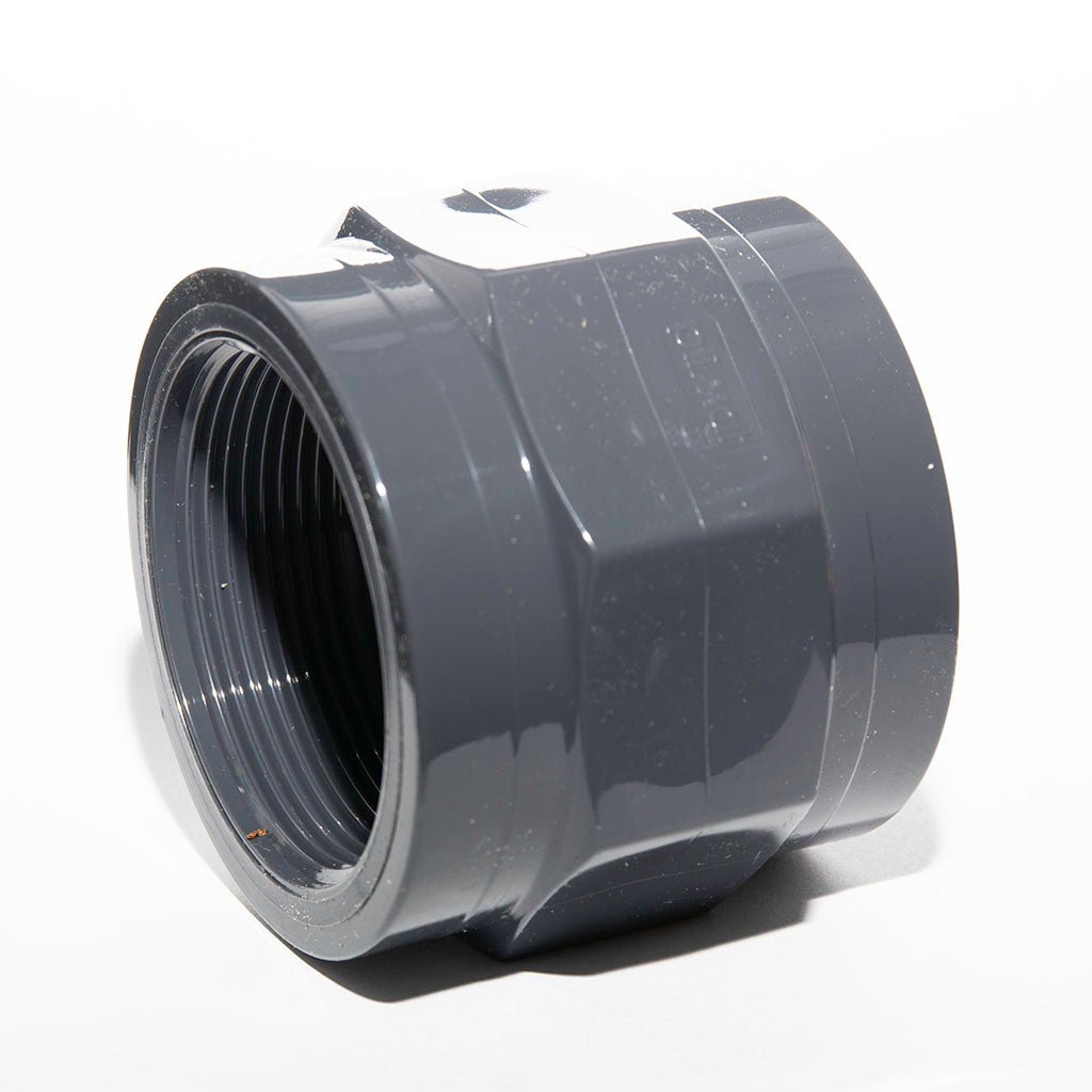 Pipework - PVC Pressure Straight Connector Threaded Female to Plain Female - Kitsu Koi - Kitsu Koi -