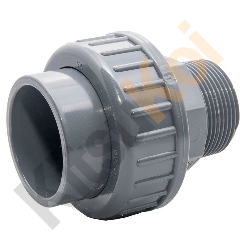 Pipework - PVC Pressure Threaded Male to Plain Female Single Union - Kitsu Koi - Kitsu Koi -