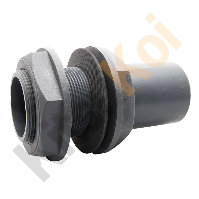 Pipework - PVC Pressure Threaded Tank Connector (Inc Nuts + Seal) - Kitsu Koi - Kitsu Koi -
