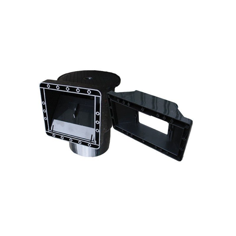 Pipework - Standard Black In-wall Skimmer - Kitsu Koi - Kitsu Koi -
